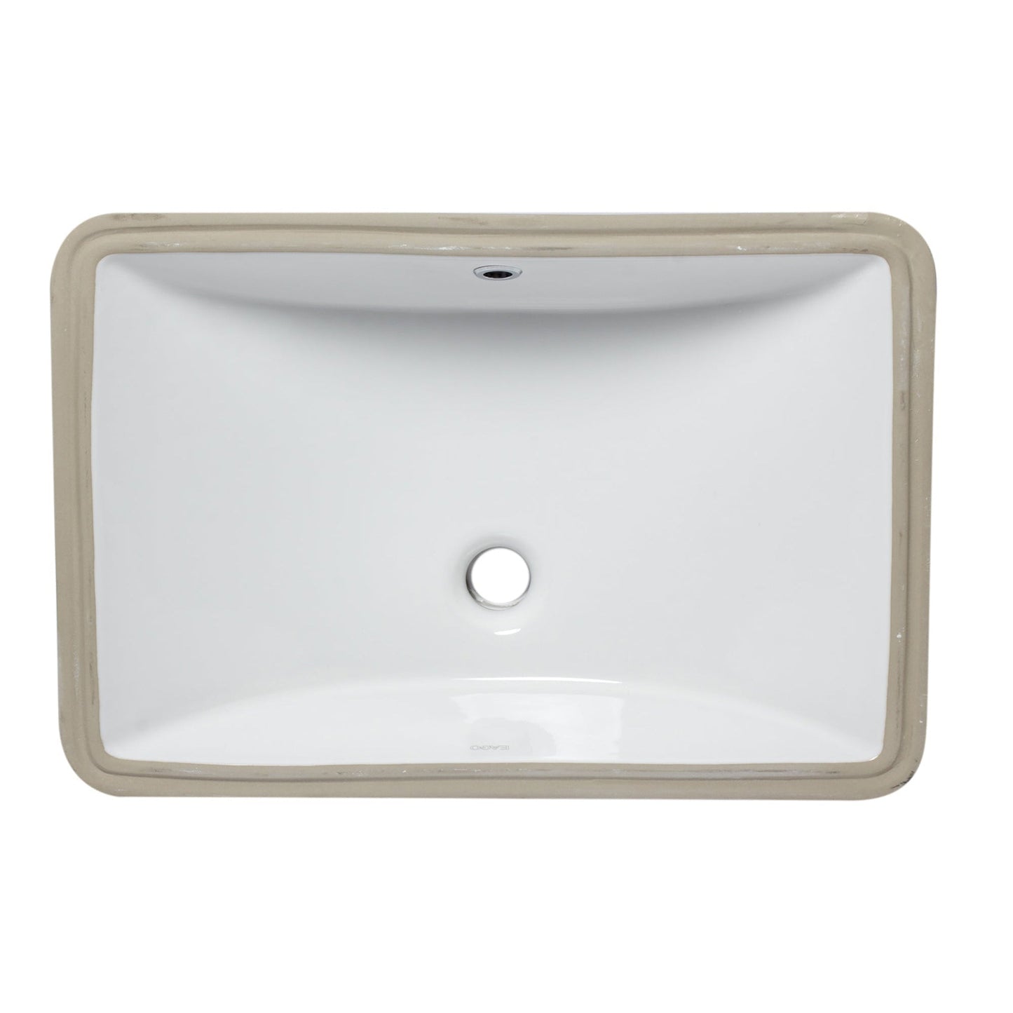 Eago Undermount 22"x15" Rectangular White Ceramic Bathroom Sink