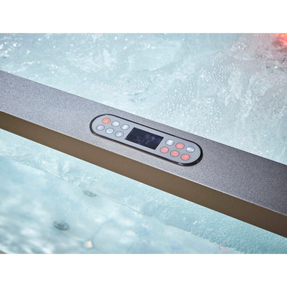 Eago Whirlpool 6 ft Clear Rectangular Acrylic White Bathtub for Two