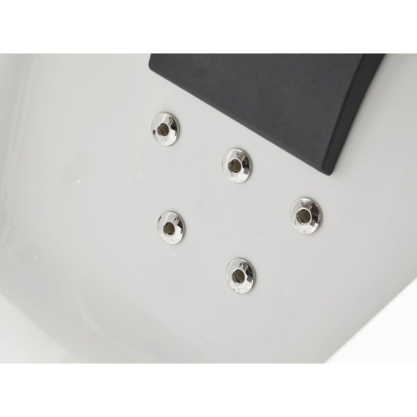 Eago Whirlpool 6 ft Clear Rectangular Acrylic White Bathtub for Two