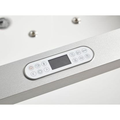 Eago Whirlpool 6 ft Clear Rectangular Acrylic White Bathtub for Two