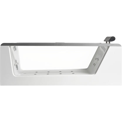 Eago Whirlpool 6 ft Rectangular Acrylic White Bathtub