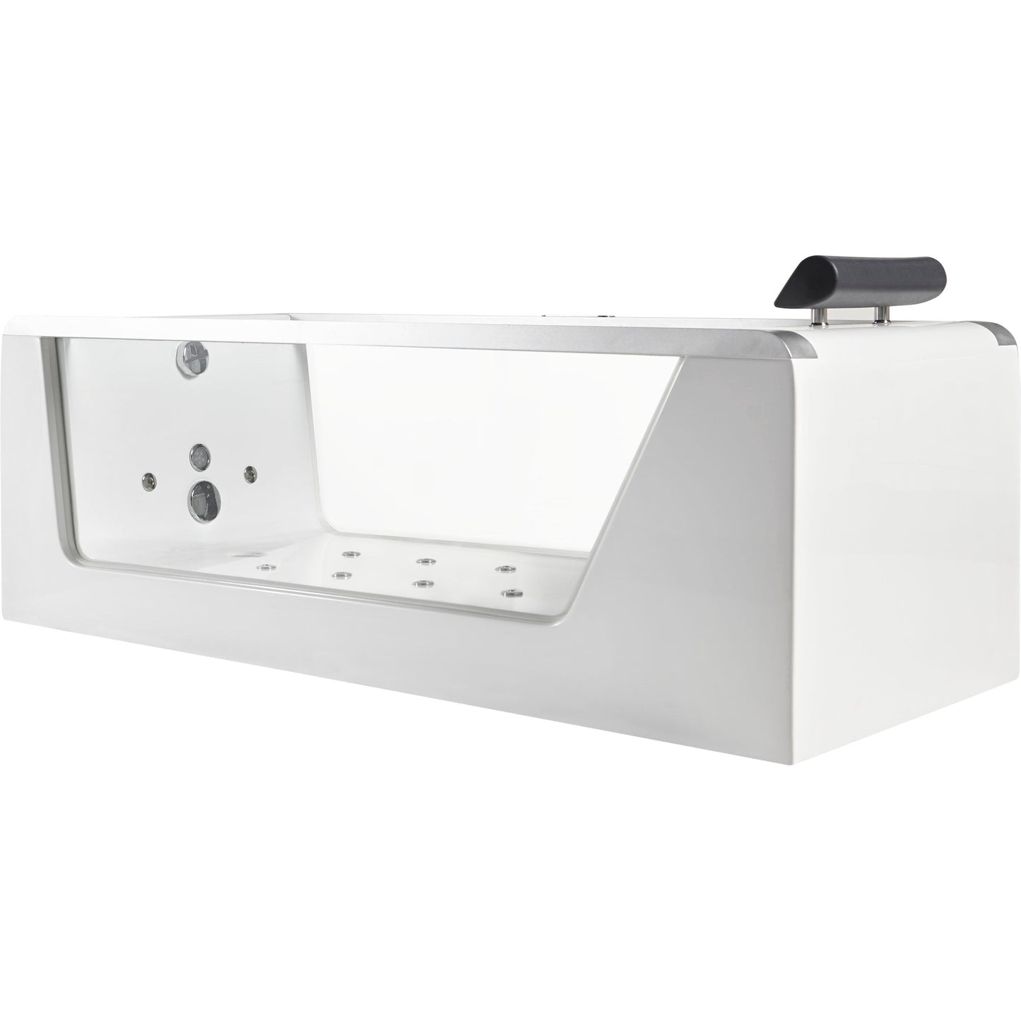 Eago Whirlpool 6 ft Rectangular Acrylic White Bathtub