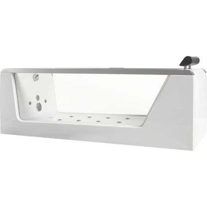 Eago Whirlpool 6 ft Rectangular Acrylic White Bathtub