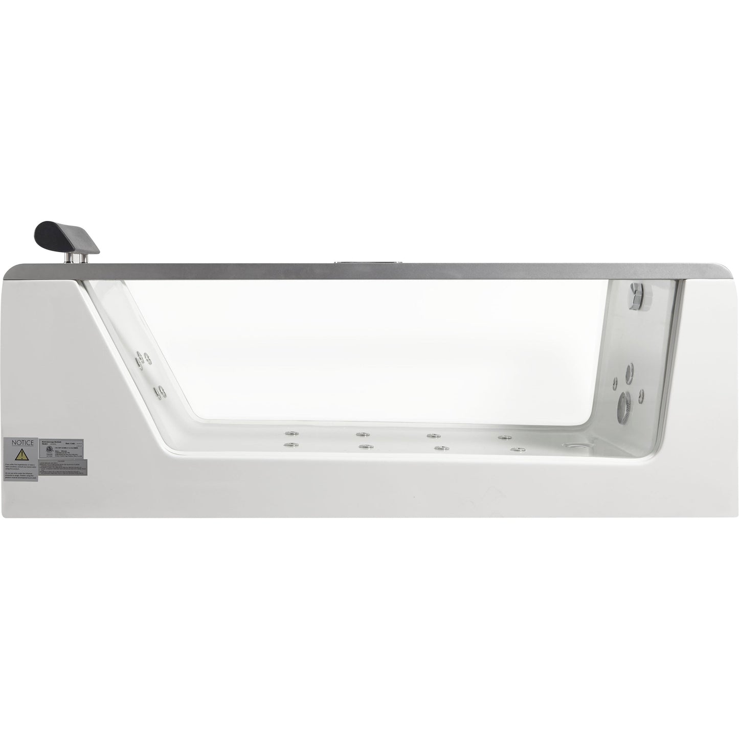 Eago Whirlpool 6 ft Rectangular Acrylic White Bathtub