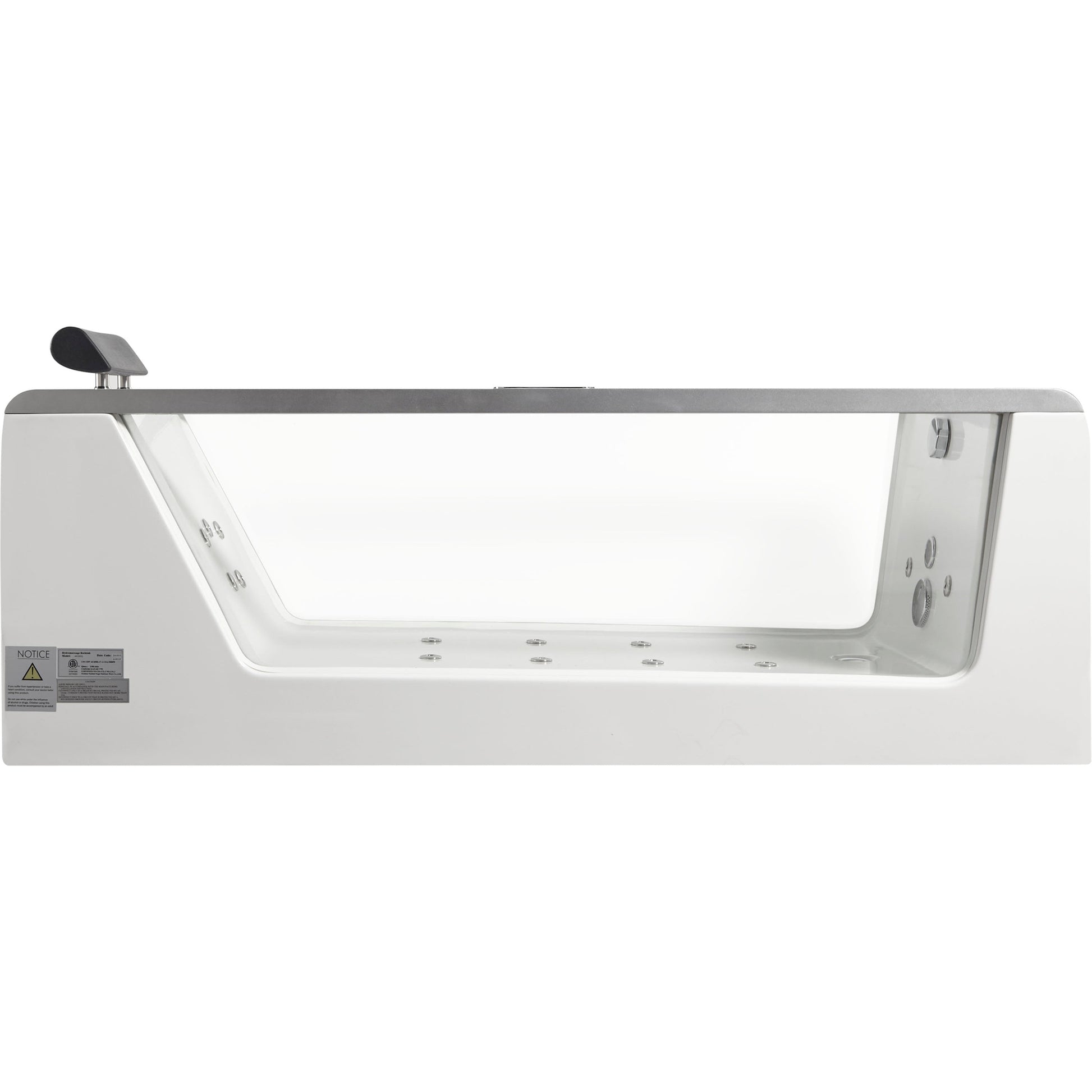 Eago Whirlpool 6 ft Rectangular Acrylic White Bathtub