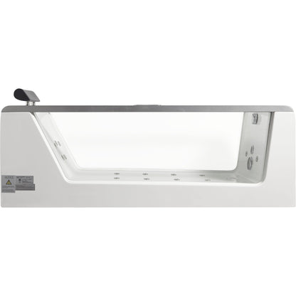 Eago Whirlpool 6 ft Rectangular Acrylic White Bathtub