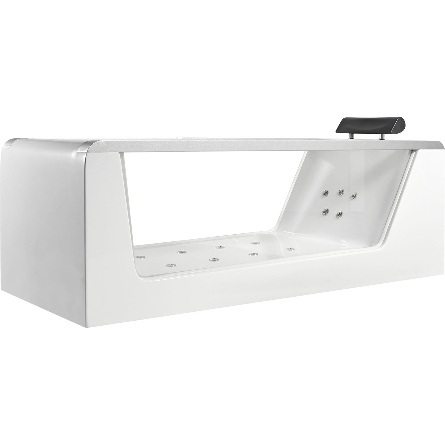 Eago Whirlpool 6 ft Rectangular Acrylic White Bathtub