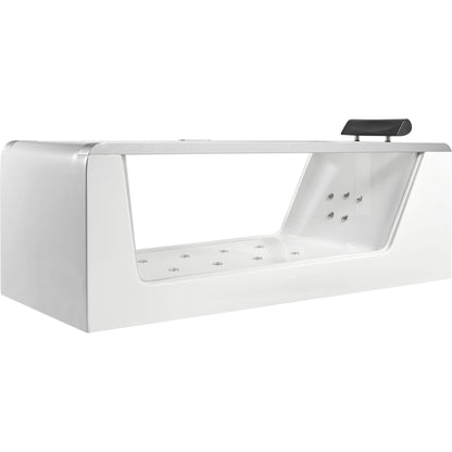 Eago Whirlpool 6 ft Rectangular Acrylic White Bathtub