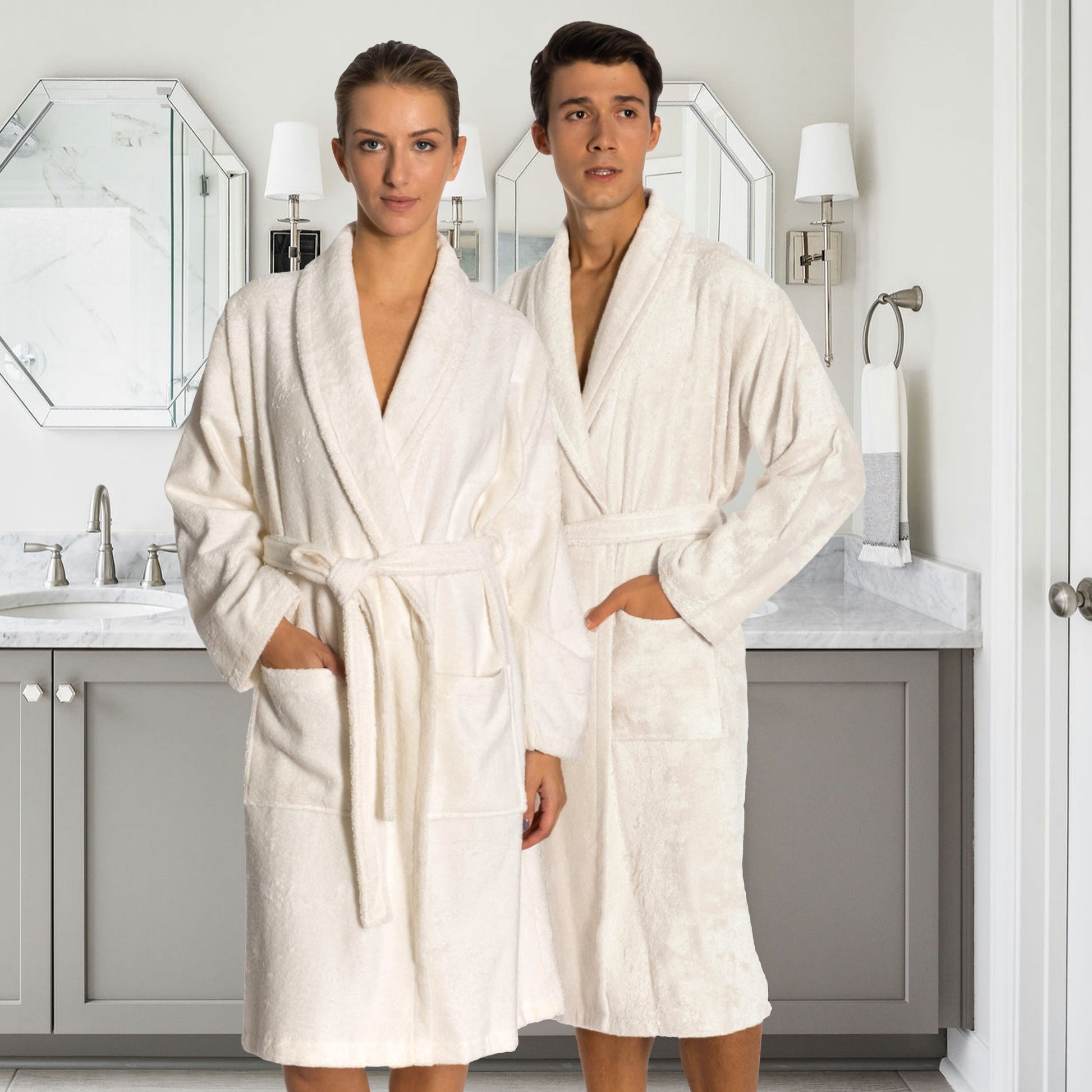 East 'N Blue Sultan Extra Large Cream Bathrobe