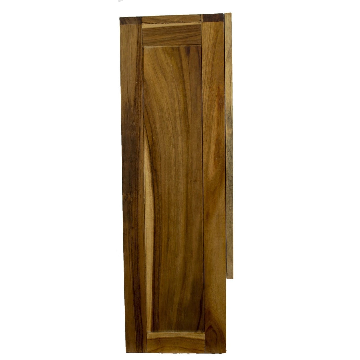 EcoDecors Curvature 24" EarthyTeak Solid Teak Wood Fully Assembled Wall Cabinet