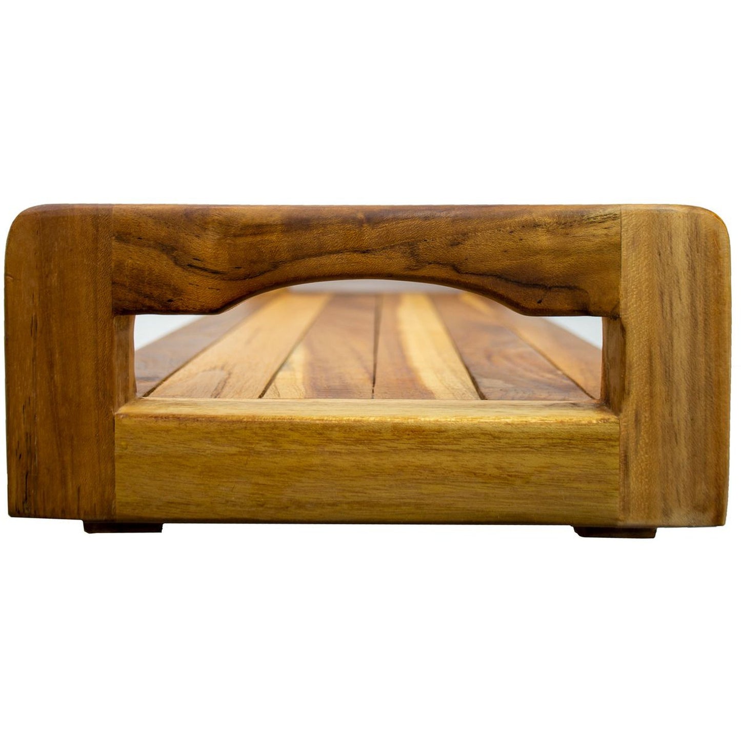 EcoDecors Eleganto 29" EarthyTeak Solid Teak Wood Bath Tray and Seat With LiftAide Arms
