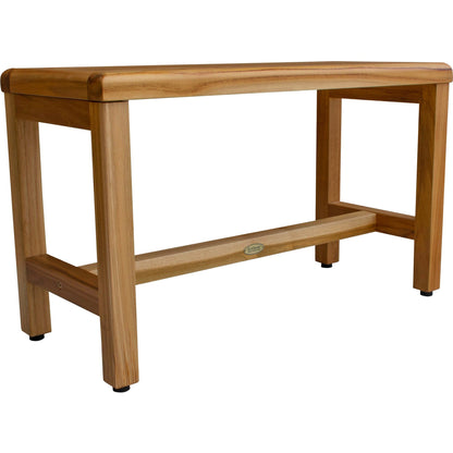 EcoDecors Eleganto 30" EarthyTeak Solid Teak Wood Shower Bench