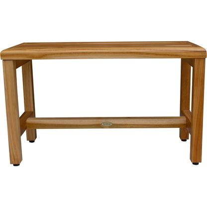 EcoDecors Eleganto 30" EarthyTeak Solid Teak Wood Shower Bench