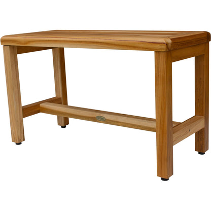 EcoDecors Eleganto 30" EarthyTeak Solid Teak Wood Shower Bench