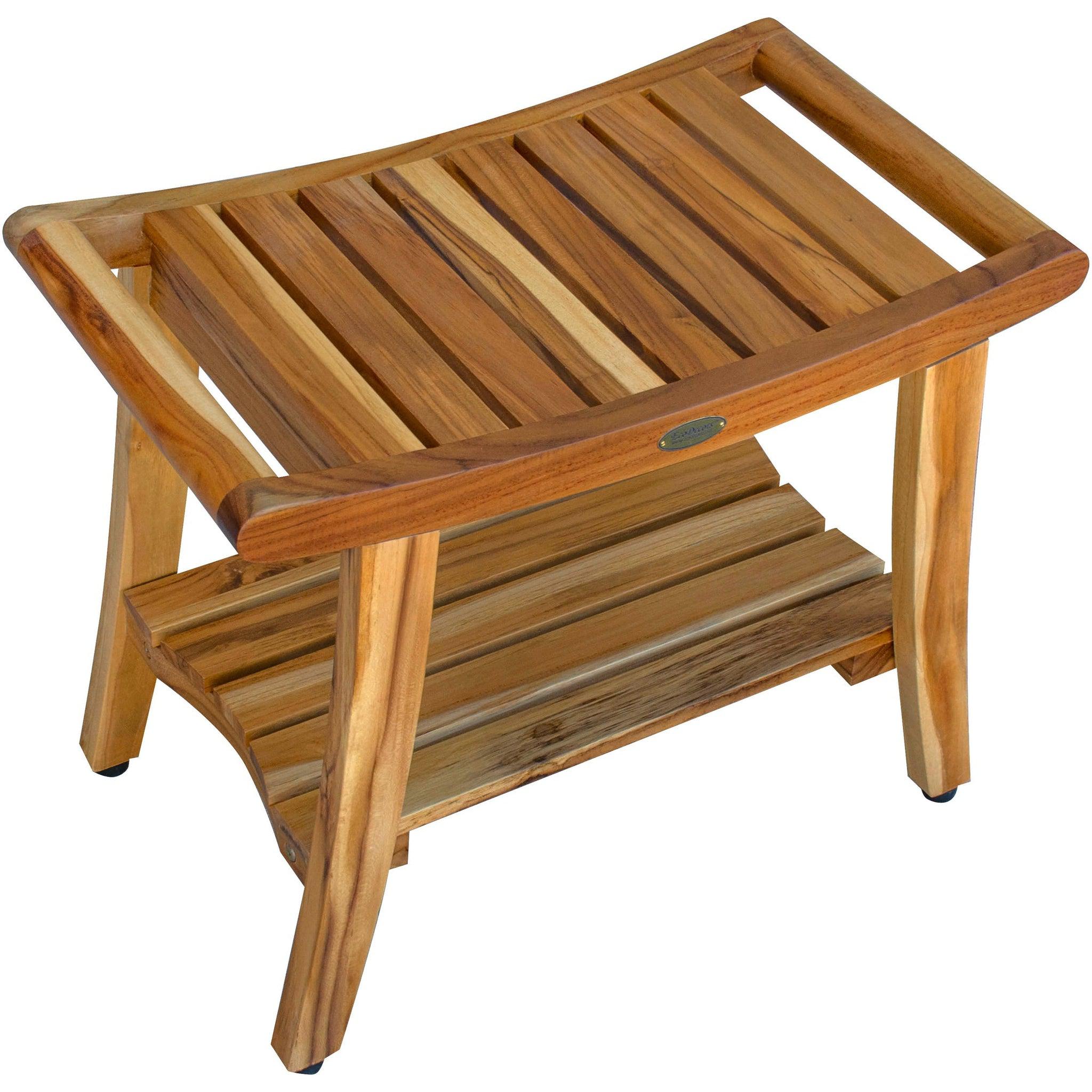 Wooden discount shower stool