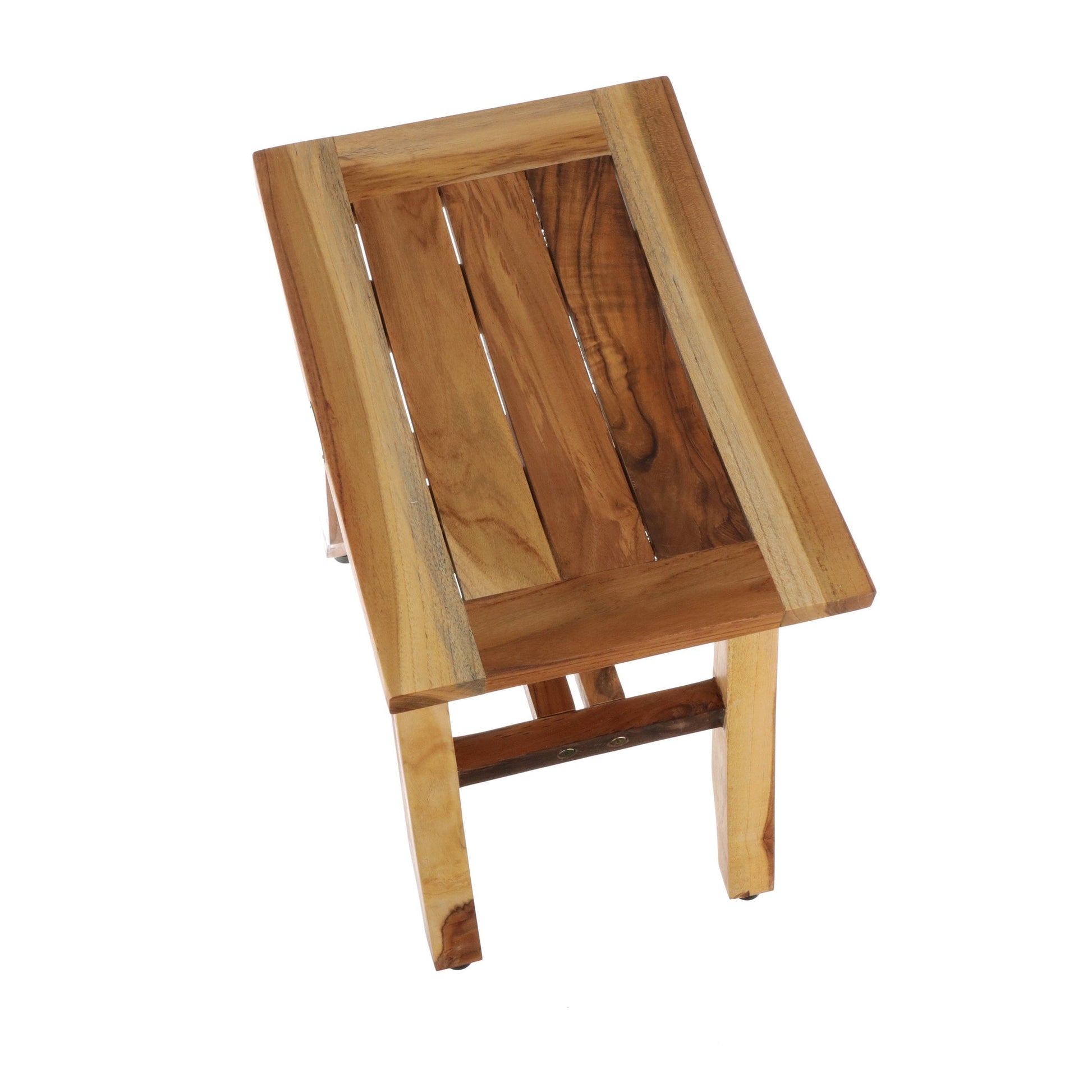 EcoDecors Satori 18" EarthyTeak Solid Teak Wood Shower Bench