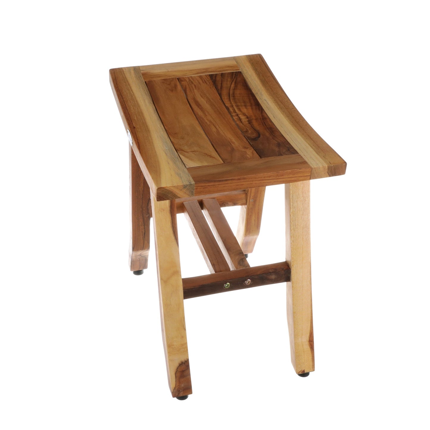 EcoDecors Satori 18" EarthyTeak Solid Teak Wood Shower Bench