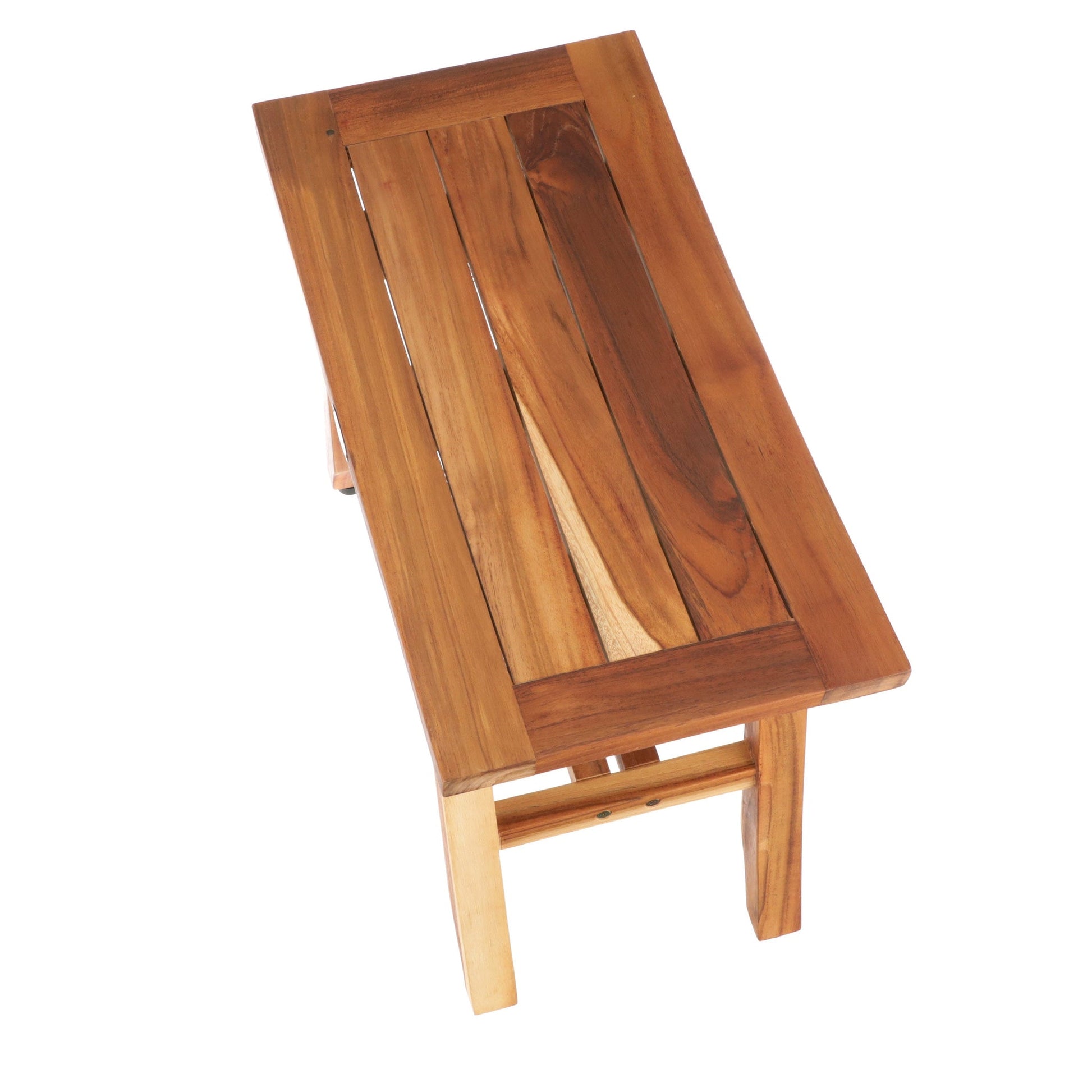 EcoDecors Satori 24" EarthyTeak Solid Teak Wood Shower Bench