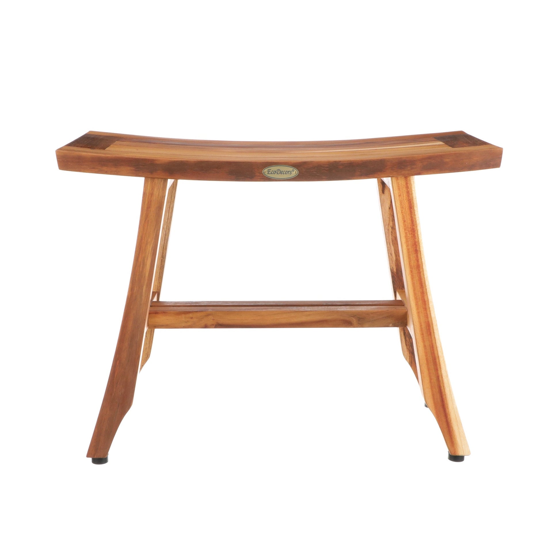 EcoDecors Satori 24" EarthyTeak Solid Teak Wood Shower Bench