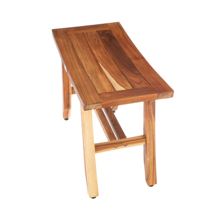 EcoDecors Satori 24" EarthyTeak Solid Teak Wood Shower Bench