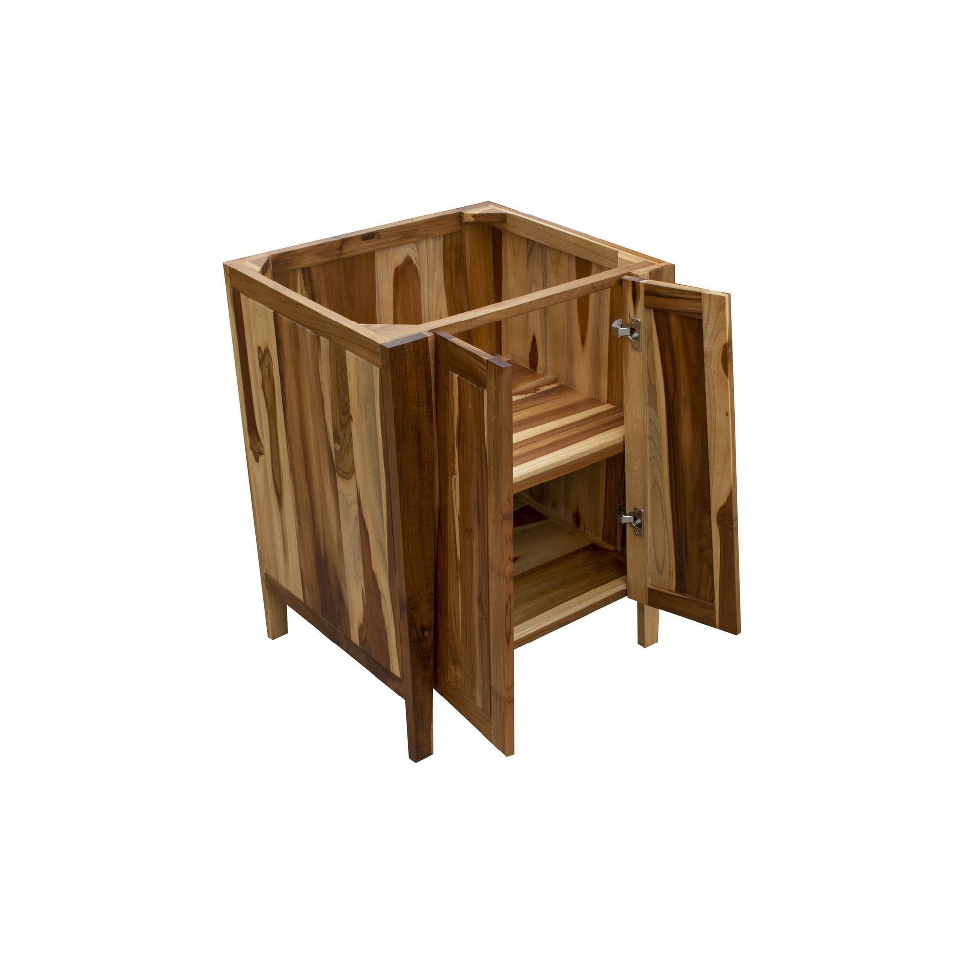 EcoDecors Significado 24" EarthyTeak Solid Teak Wood Fully Assembled Freestanding Vanity Base