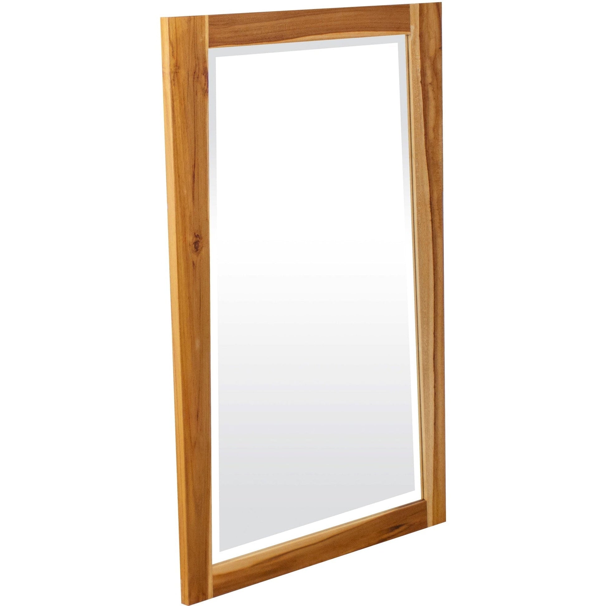 EcoDecors Significado 24" x 35" EarthyTeak Solid Teak Wood Wall Mirror