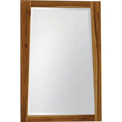 EcoDecors Significado 24" x 35" EarthyTeak Solid Teak Wood Wall Mirror