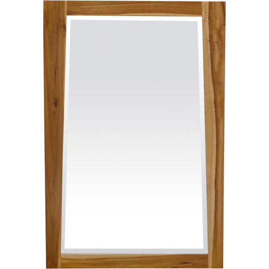 EcoDecors Significado 24" x 35" EarthyTeak Solid Teak Wood Wall Mirror