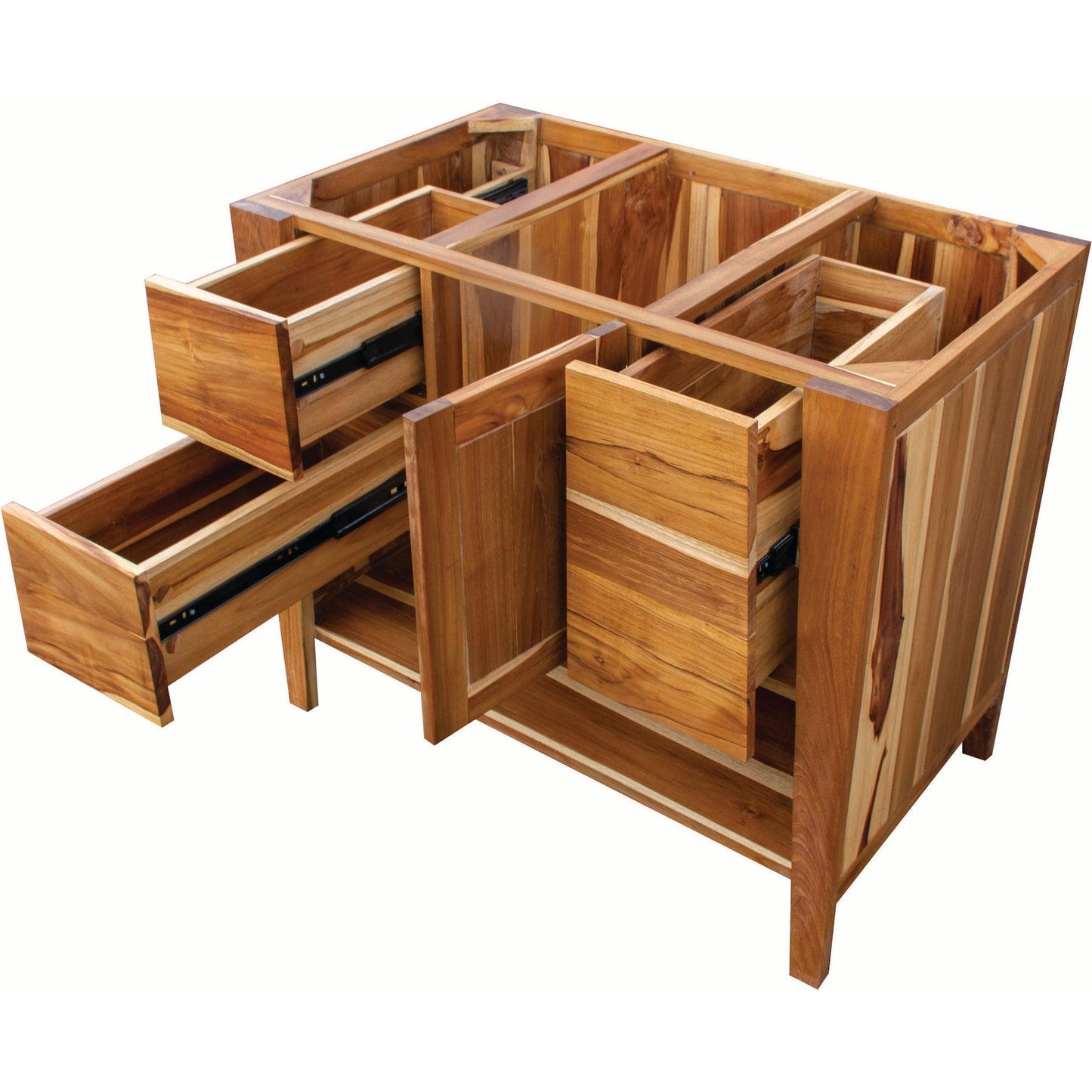 EcoDecors Significado 36" EarthyTeak Solid Teak Wood Fully Assembled Freestanding Vanity Base