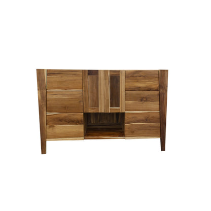 EcoDecors Significado 48" EarthyTeak Solid Teak Wood Fully Assembled Freestanding Vanity Base