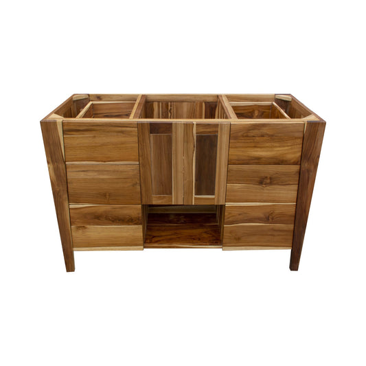 EcoDecors Significado 48" EarthyTeak Solid Teak Wood Fully Assembled Freestanding Vanity Base