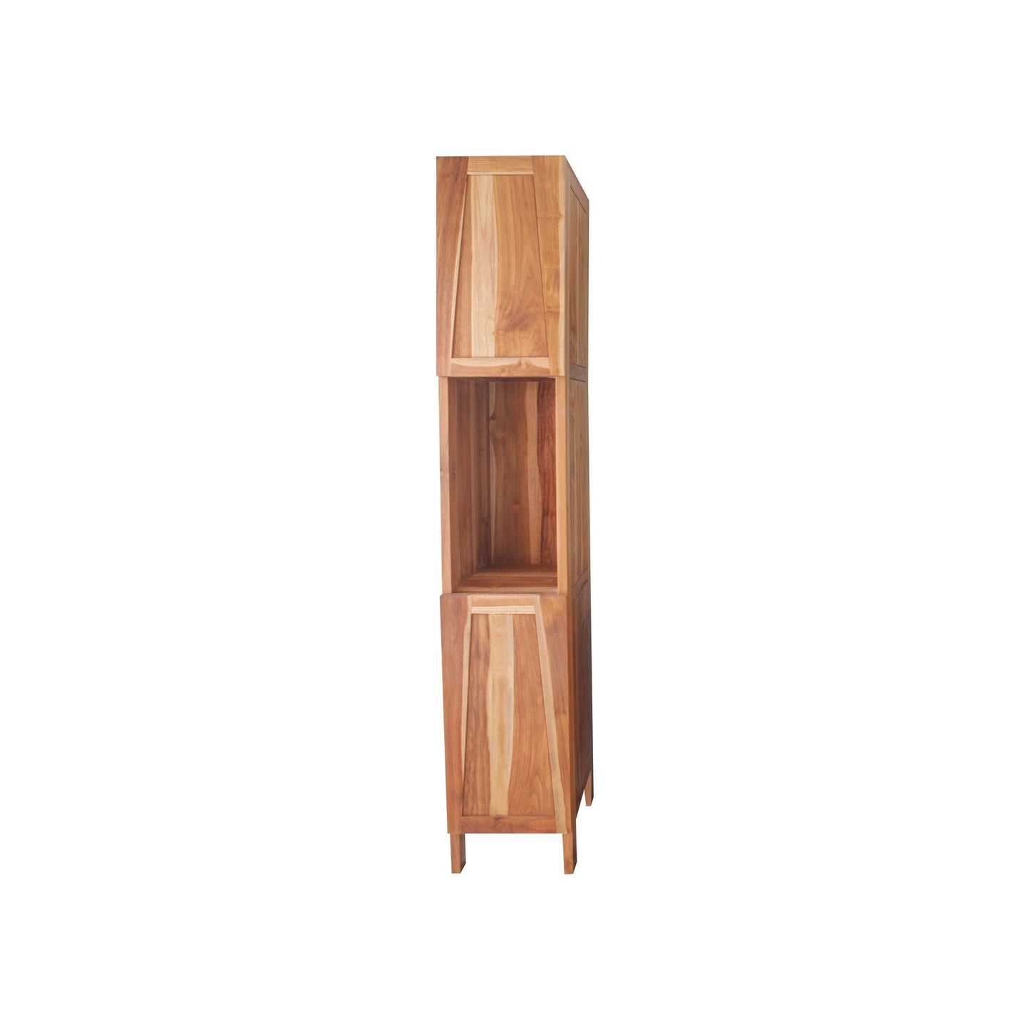 EcoDecors Significado 79" EarthyTeak Solid Teak Wood Fully Assembled Freestanding Linen Tower