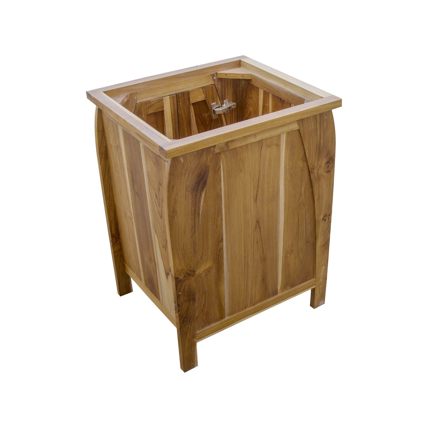 EcoDecors Tranquility 24" EarthyTeak Solid Teak Wood Fully Assembled Freestanding Vanity Base