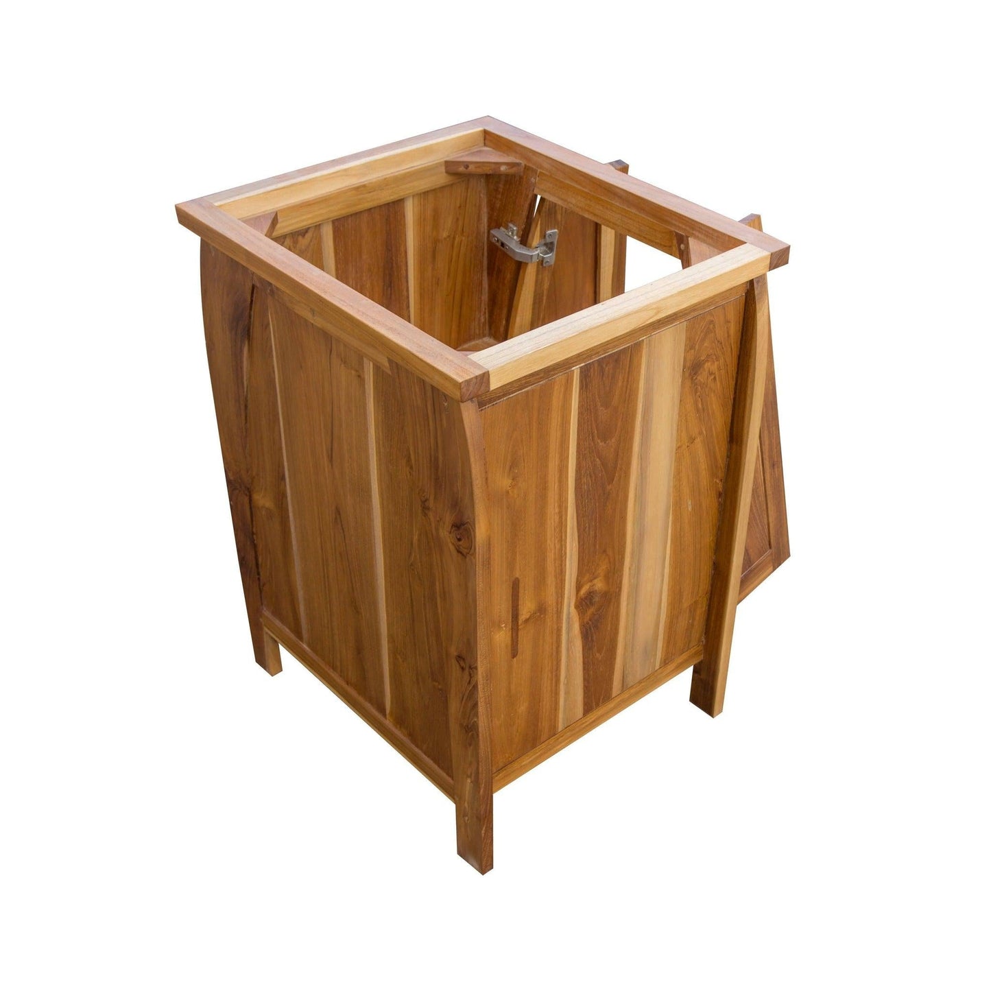 EcoDecors Tranquility 24" EarthyTeak Solid Teak Wood Fully Assembled Freestanding Vanity Base