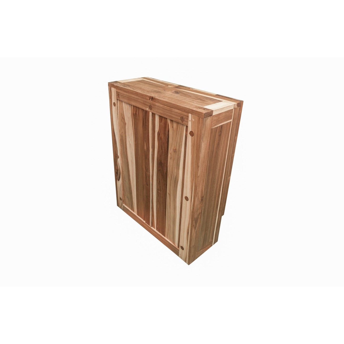 EcoDecors Tranquility 24" EarthyTeak Solid Teak Wood Fully Assembled Wall Cabinet