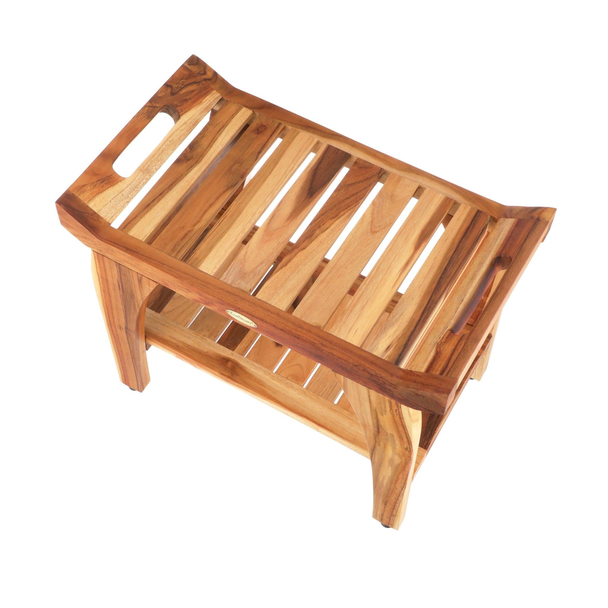 Teak shower best sale bench with arms