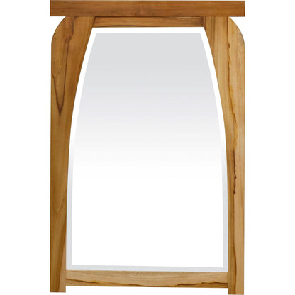 EcoDecors Tranquility 24" x 35" EarthyTeak Solid Teak Wood Wall Mirror