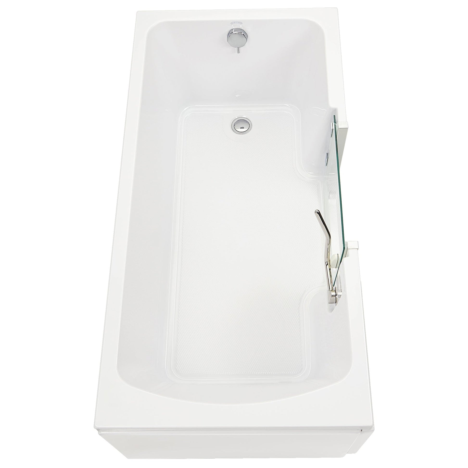 Ella's Bubbles Laydown 30" x 60" White Acrylic Soaking Walk-In Bathtub With Right Inward Swing Door