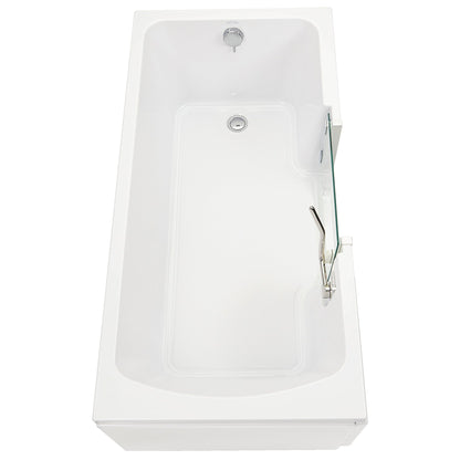 Ella's Bubbles Laydown 30" x 60" White Acrylic Soaking Walk-In Bathtub With Right Inward Swing Door