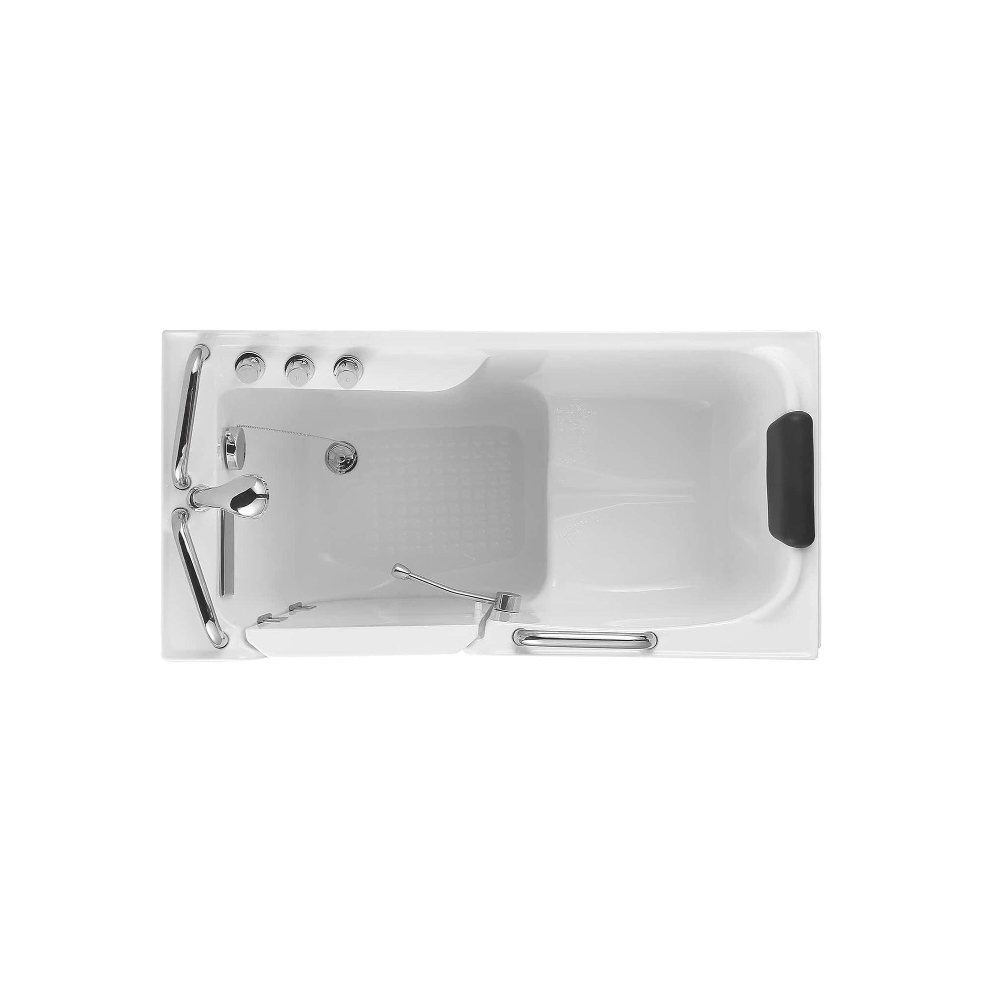 Empava 53" Freestanding Walk-in Soaking Bathtub With Left Drain