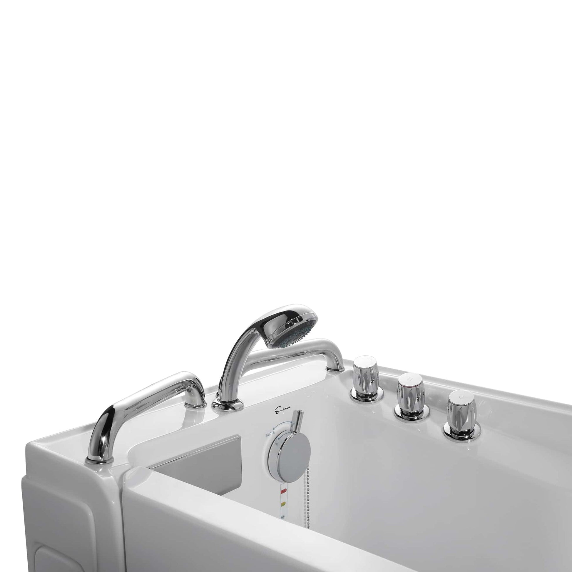 Empava 53" Freestanding Walk-in Soaking Bathtub With Left Drain