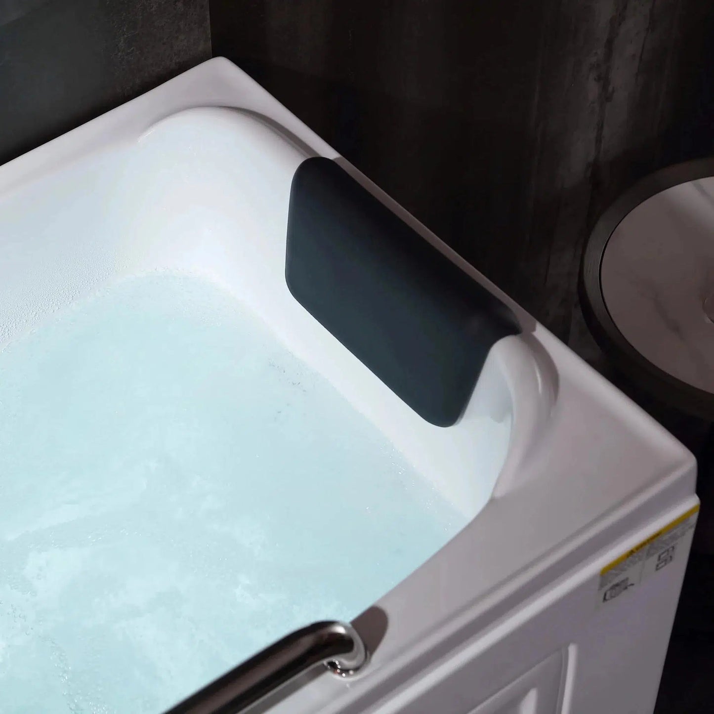 Empava 53" Freestanding Walk-in Whirlpool Bathtub With Left Drain