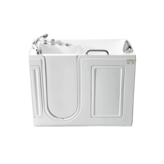 Empava 53" Freestanding Walk-in Whirlpool Bathtub With Left Drain