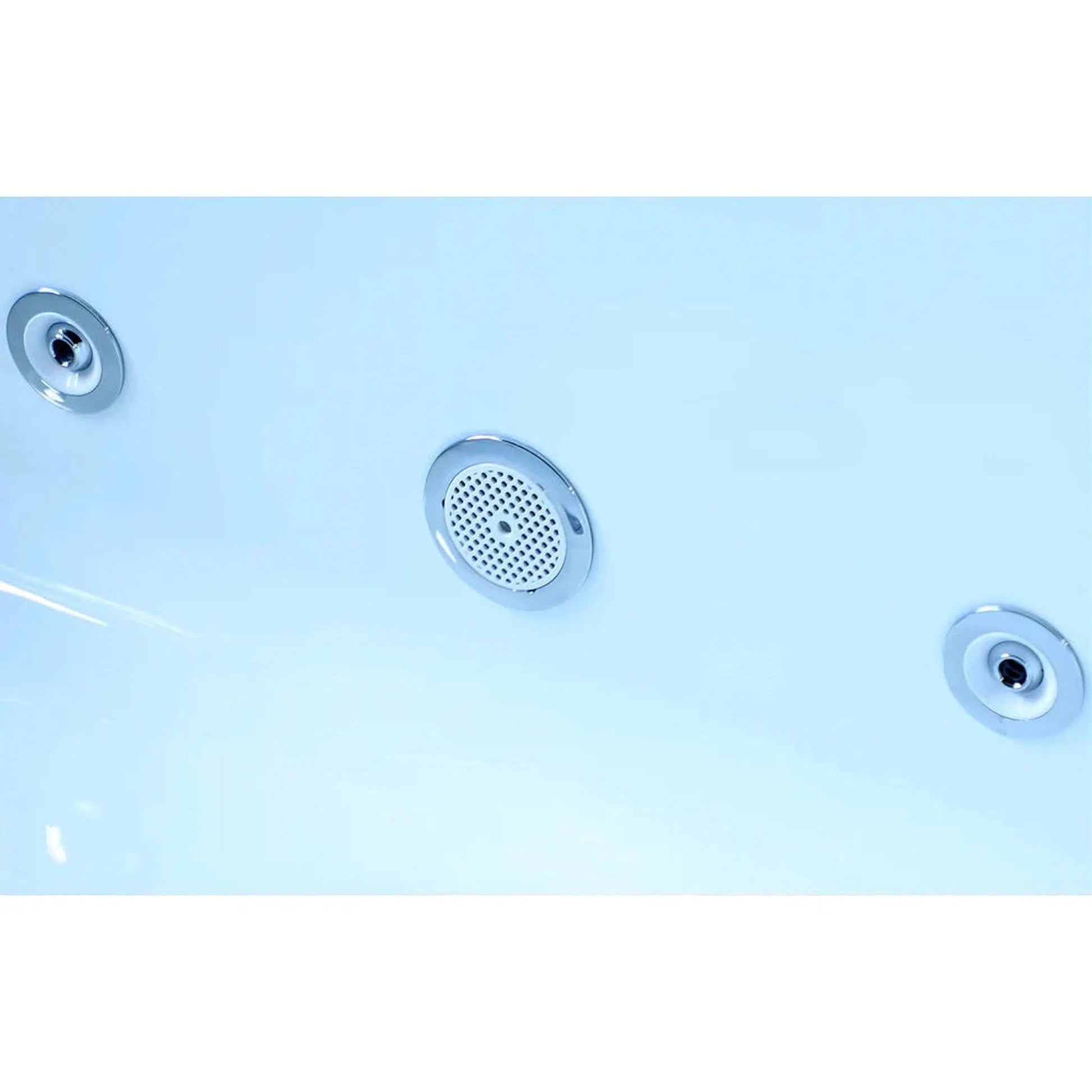 Empava 67" White Freestanding Oval Whirlpool Bathtub With Center Drain