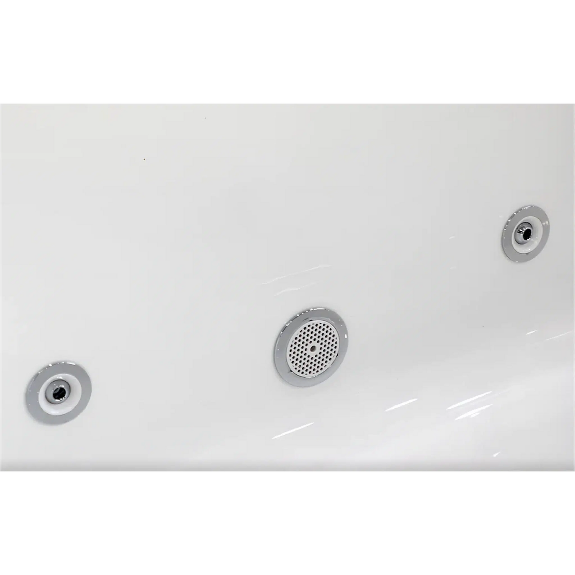 Empava 67" White Freestanding Oval Whirlpool Bathtub With Reversible Drain