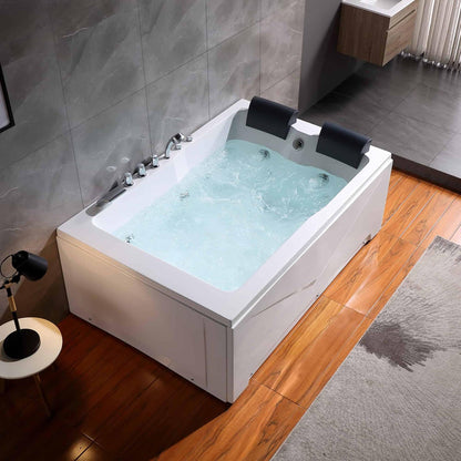 Empava 71" Alcove Rectangular Luxury 2-Person Hydromassage Bathtub