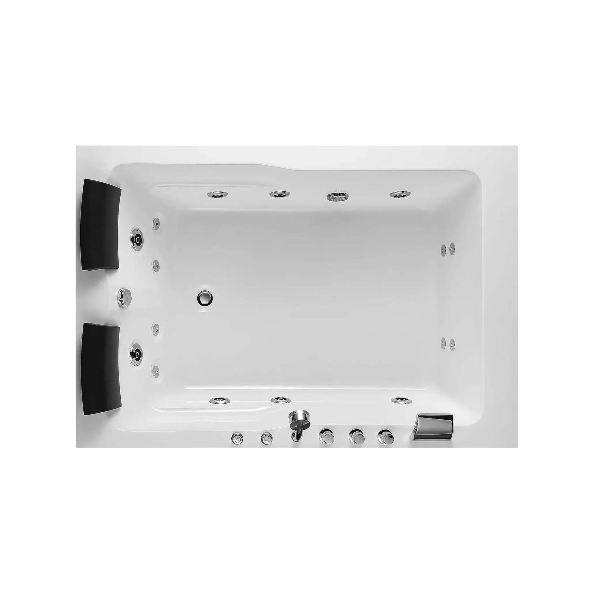 Empava 71" Alcove Rectangular Luxury 2-Person Hydromassage Bathtub