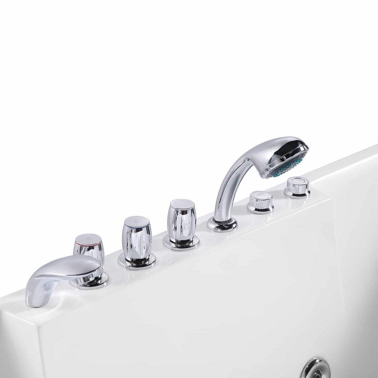 Empava 72" Alcove Rectangular Luxury 2-Person Hydromassage Bathtub With LED All-Illumination System