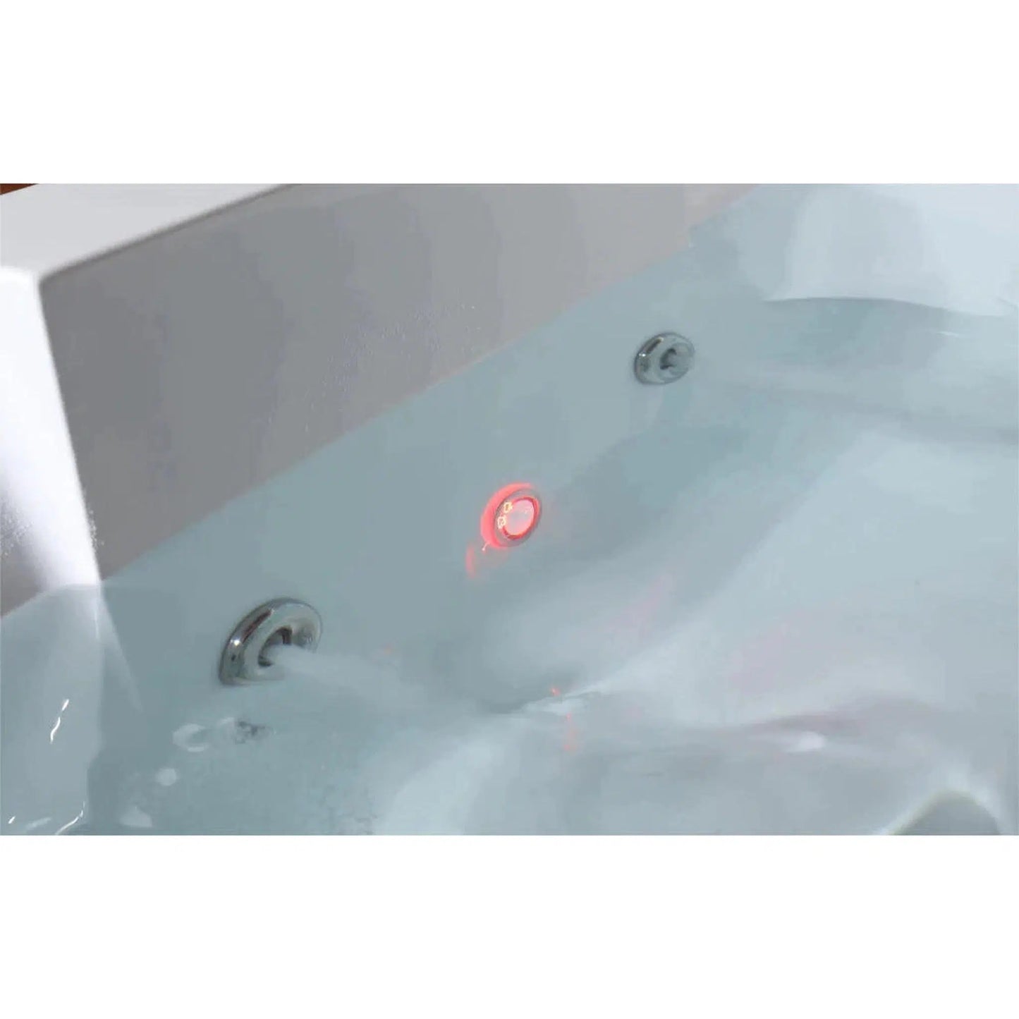 Empava 72" Alcove Rectangular Luxury 2-Person Hydromassage Bathtub With LED All-Illumination System