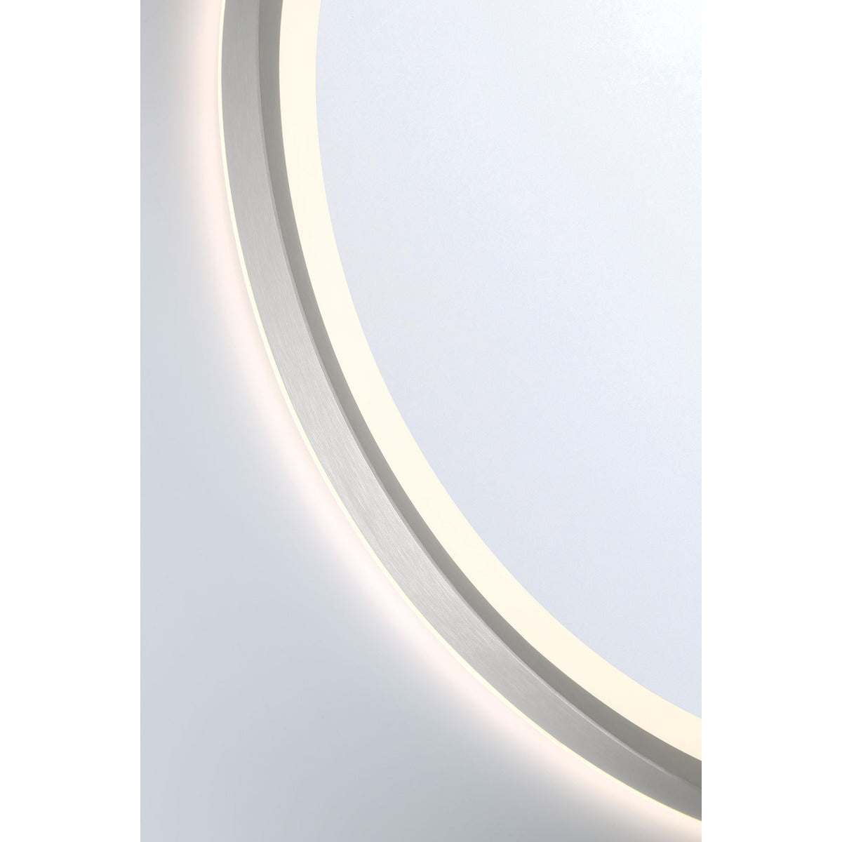 Eurofase Lighting Artell 32" 1-Light Integrated LED Brushed Silver Aluminum Frame Round Dimmable Mirror